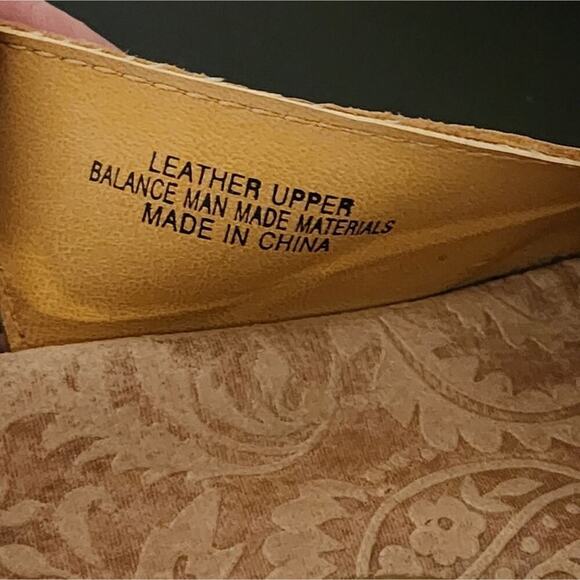 Born b.o.c Gold Floral Slingback Wedge Sandals Comfort Cork Heel Shoes‎ Size 10 - Picture 10 of 12